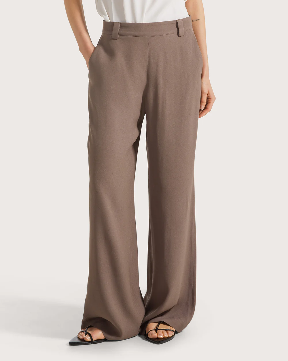Pantalone cady leggero in crêpe di viscosa