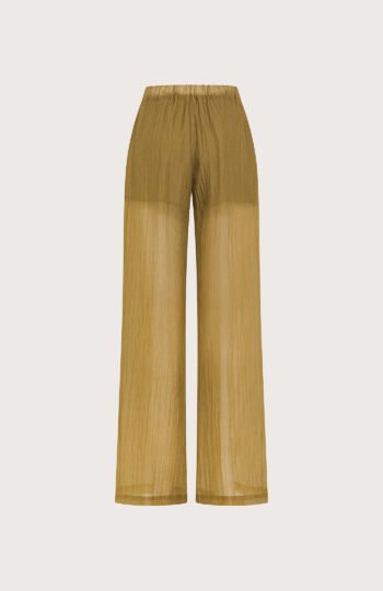 Pantalone voile unito fiammato stropicciato permanente retro