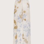 Pantalone voile ramie’st. fiore ecoprint retro