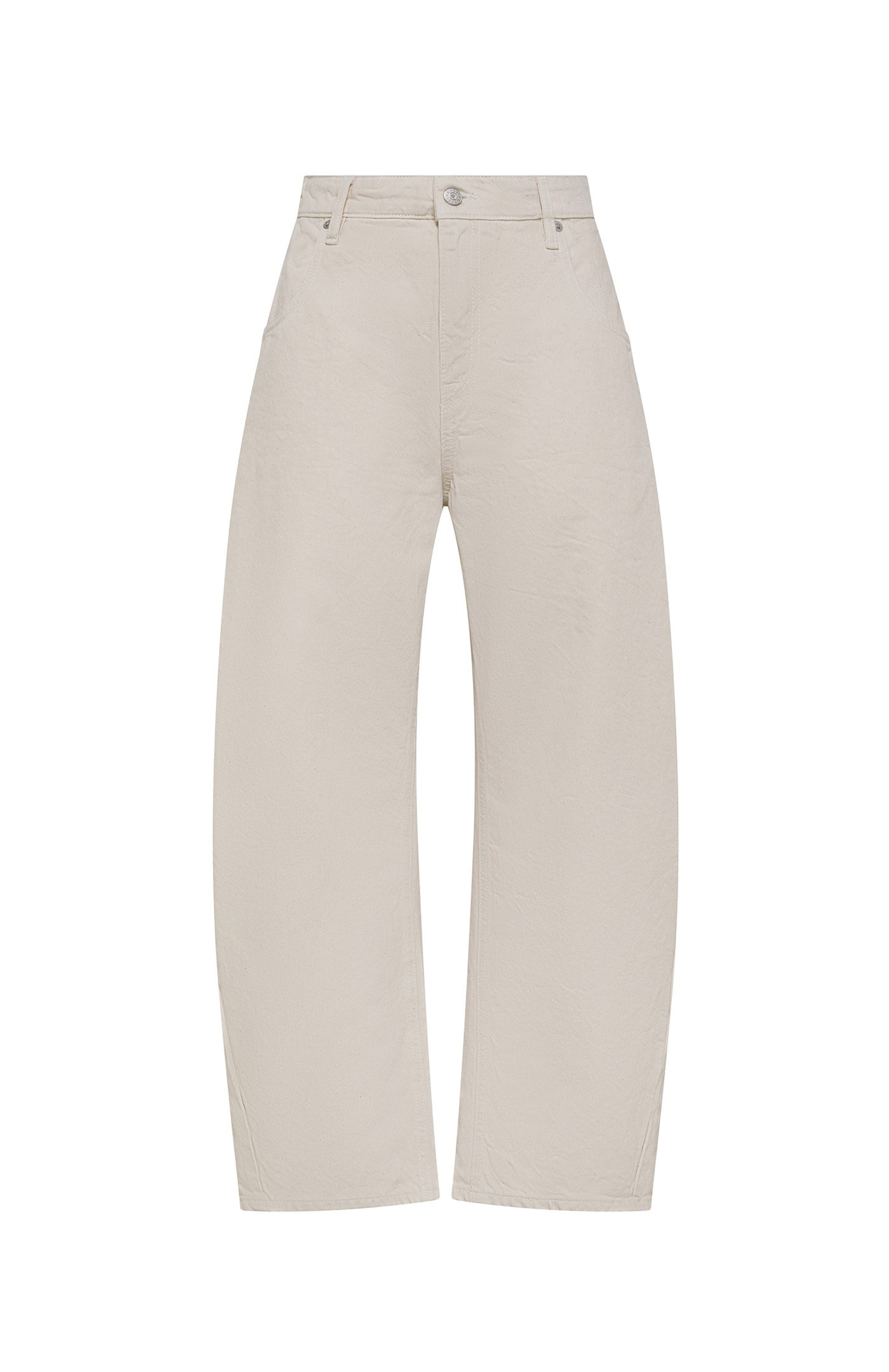 pantalone donna beige Cycle aida crop super fitted low waist cropped curve leg direct dyed