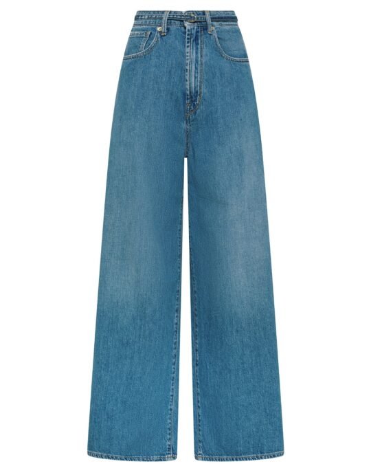Pantalone donna wide leg Cycle big low mid rise super wide leg mid tone natural vintage