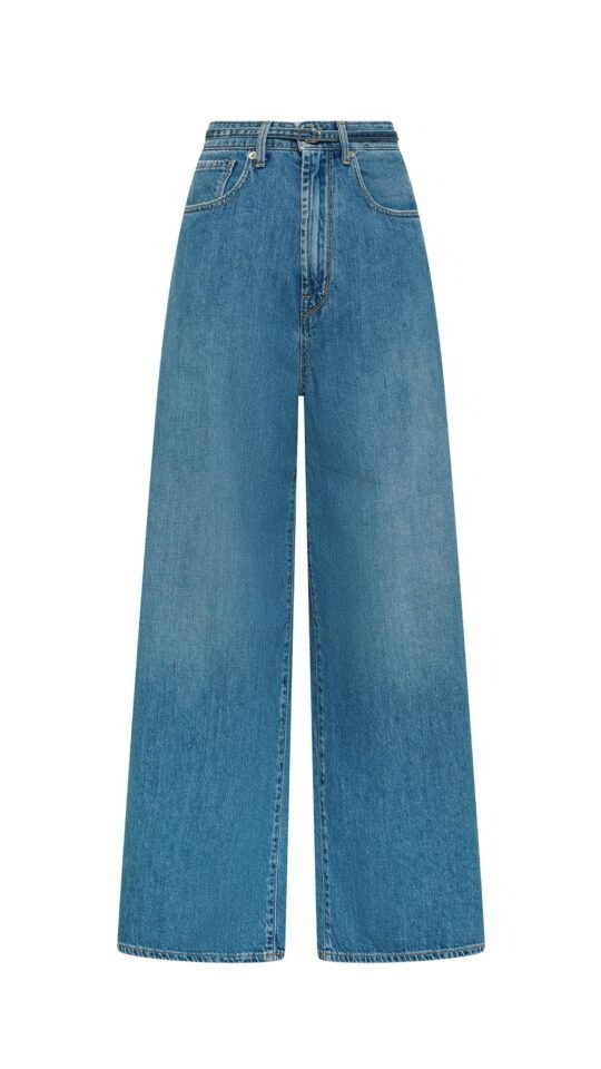 Pantalone donna wide leg Cycle big low mid rise super wide leg mid tone natural vintage