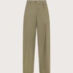 Pantalone donna salvia Seventy popeline stretch unito