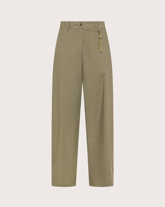 Pantalone donna salvia Seventy popeline stretch unito