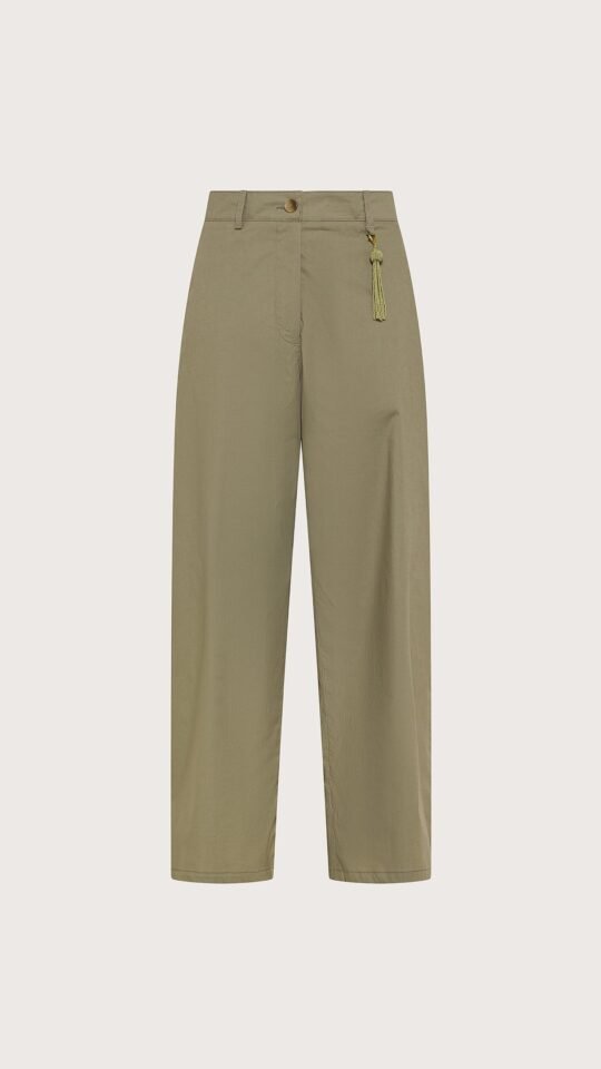 Pantalone donna salvia Seventy popeline stretch unito