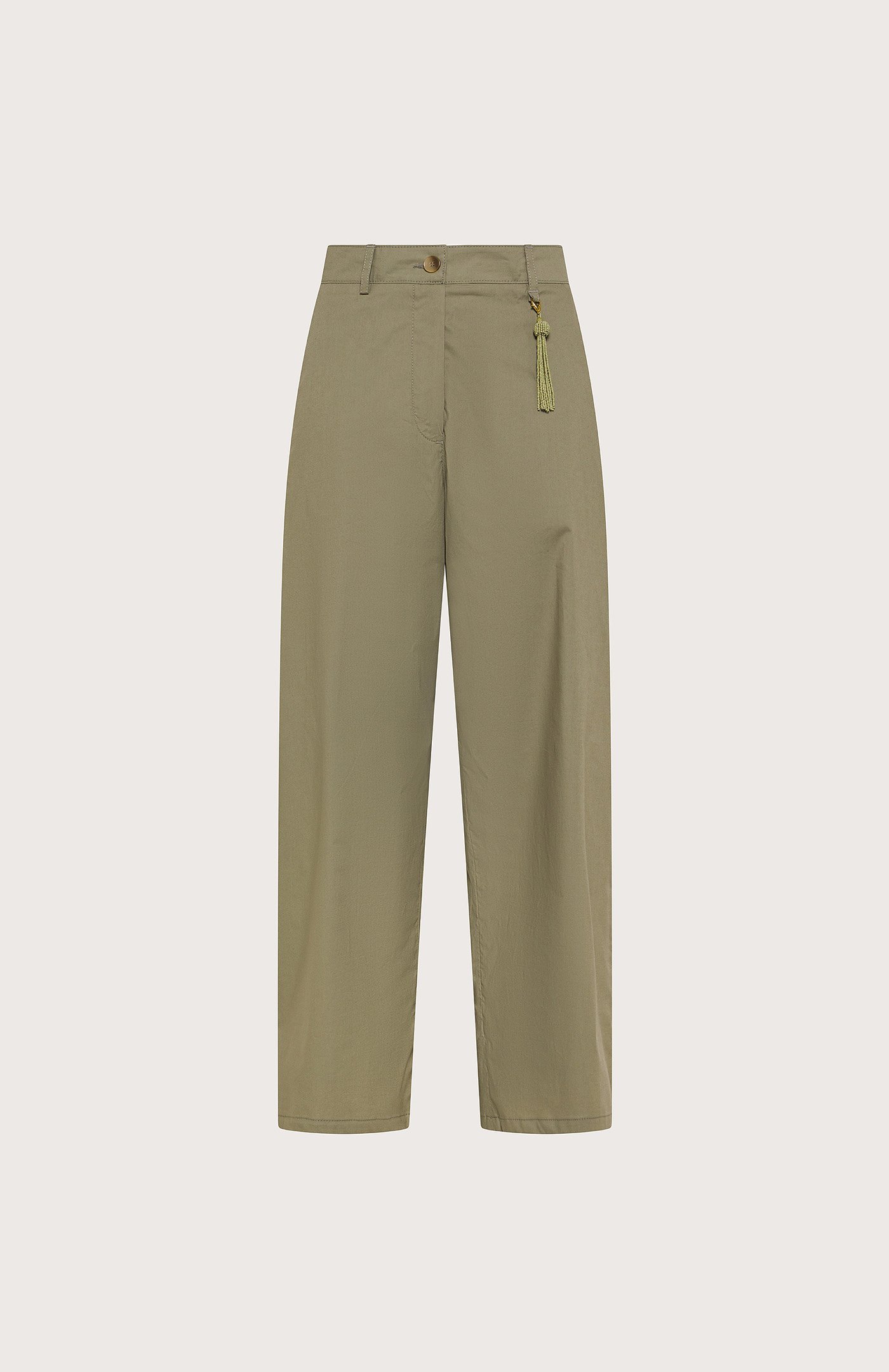 Pantalone donna salvia Seventy popeline stretch unito