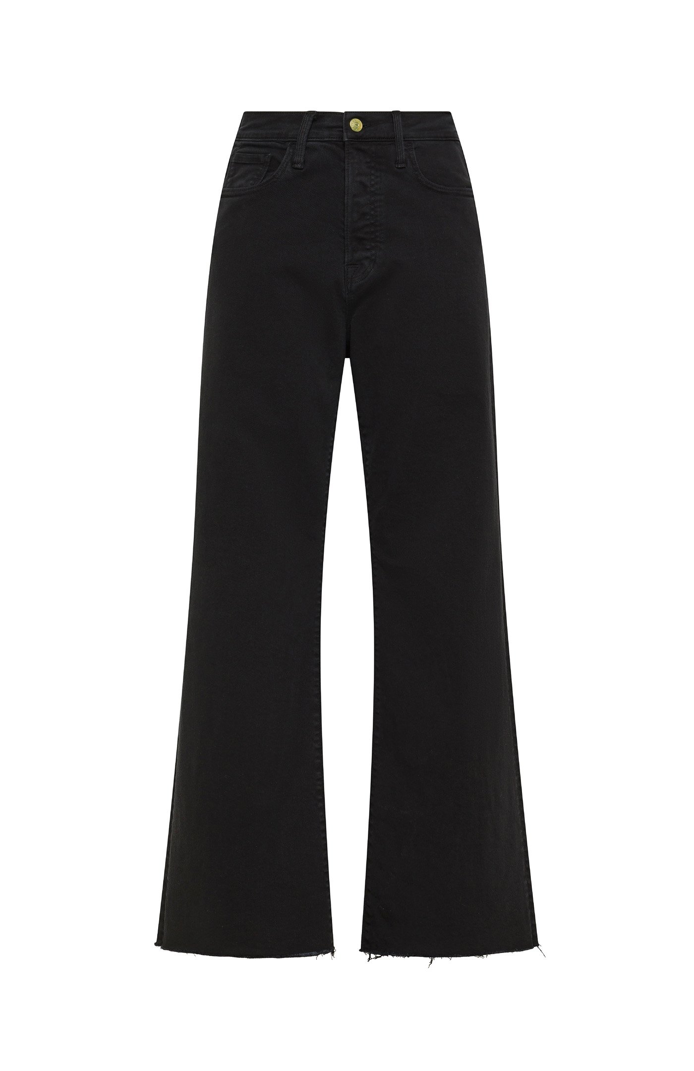 Pantalone donna nero Cycle luna mid rise flared reactive dyed row edge