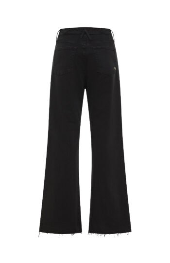 retro del pantalone donna luna mid rise flared reactive dyed row edge