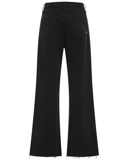 retro del pantalone donna luna mid rise flared reactive dyed row edge