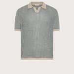 polo uomo jacquard panna Seventy bicolore f.14