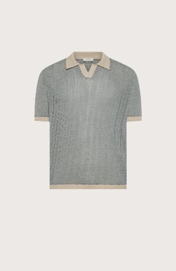 polo uomo jacquard panna Seventy bicolore f.14