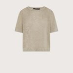 T-shirt donna Seventy lino cotone cordonetto colore verde taglia s