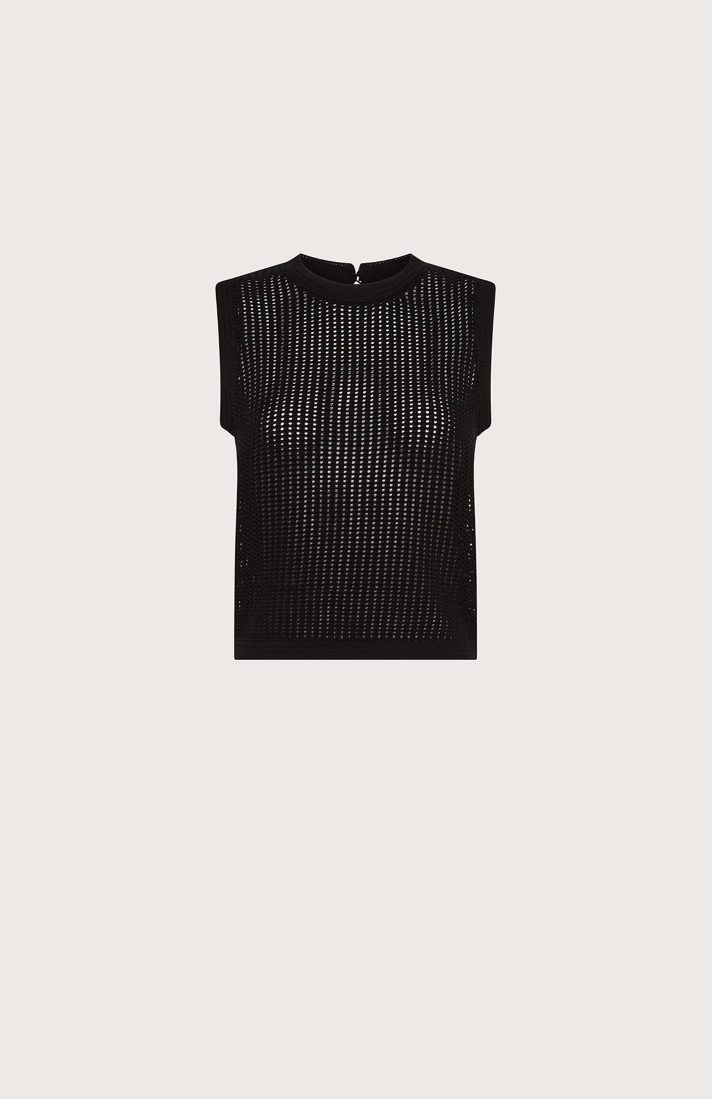 T-shirt donna nero Seventy girocollo smanicato rigato fin.3