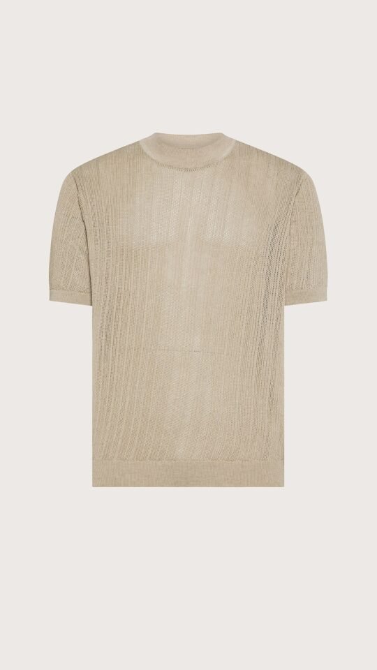 girocollo traforato f.14 T-shirt Uomo Panna Seventy Collezione S/S 2026