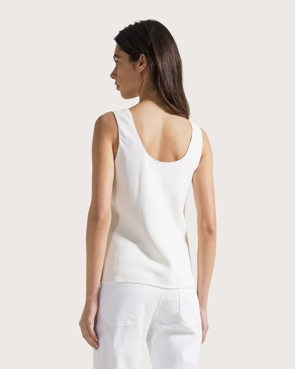 Top cady crepe viscosa unito stretch
