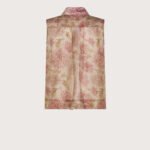 Top organza fiammata crinkle st. floreale sfumato retro