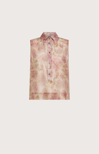 top organza fiammata crinkle st. floreale sfumato