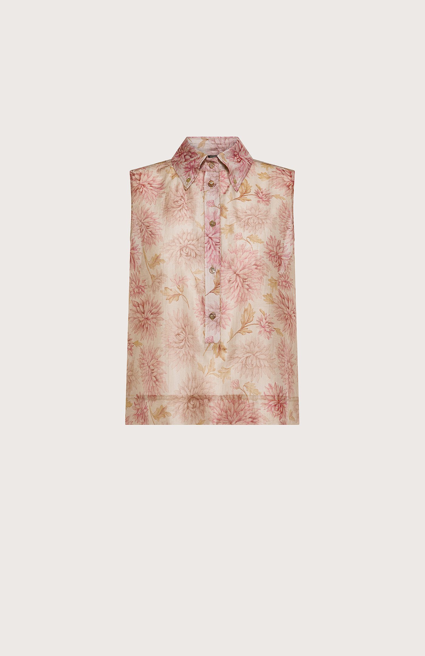 top organza fiammata crinkle st. floreale sfumato