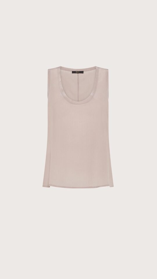 top unito misto seta sand wash colore rosa taglia 38