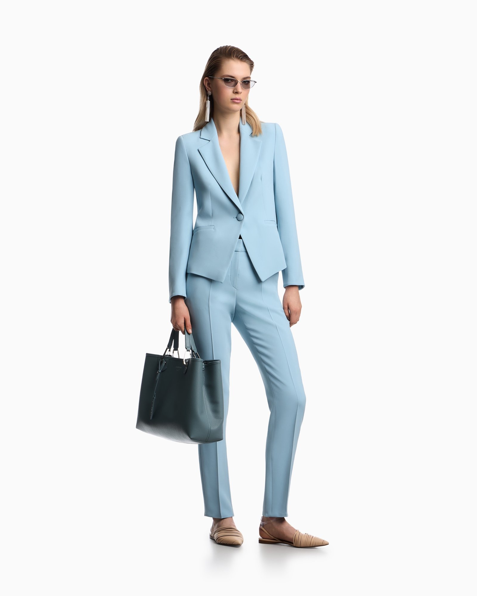 Blazer donna color turchese Emporio Armani