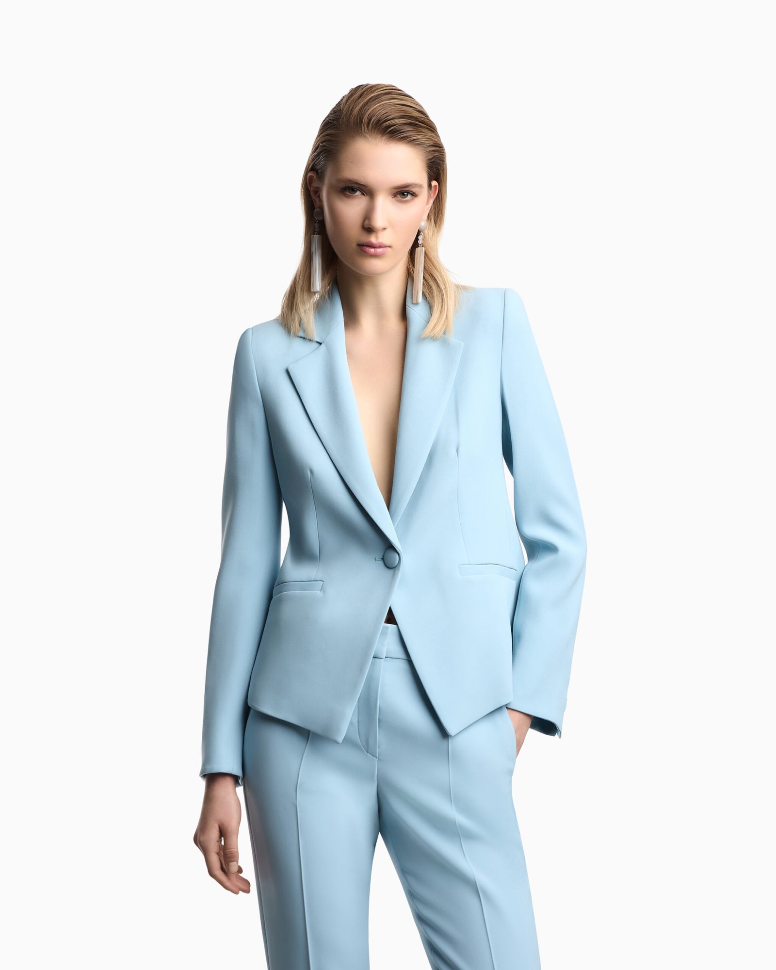 Blazer donna color turchese Emporio Armani