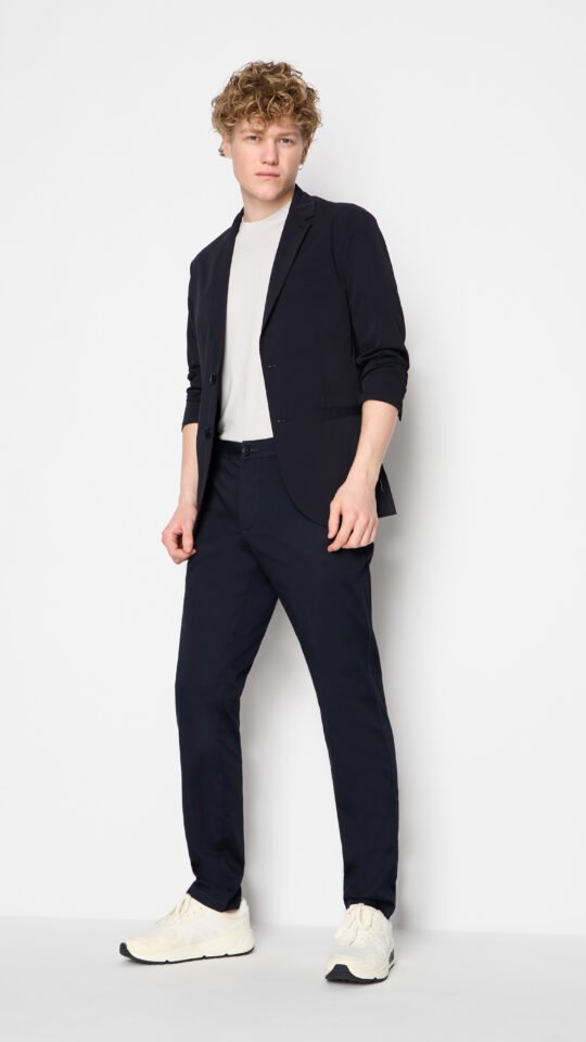 Blazer blu Armani Exchange uomo