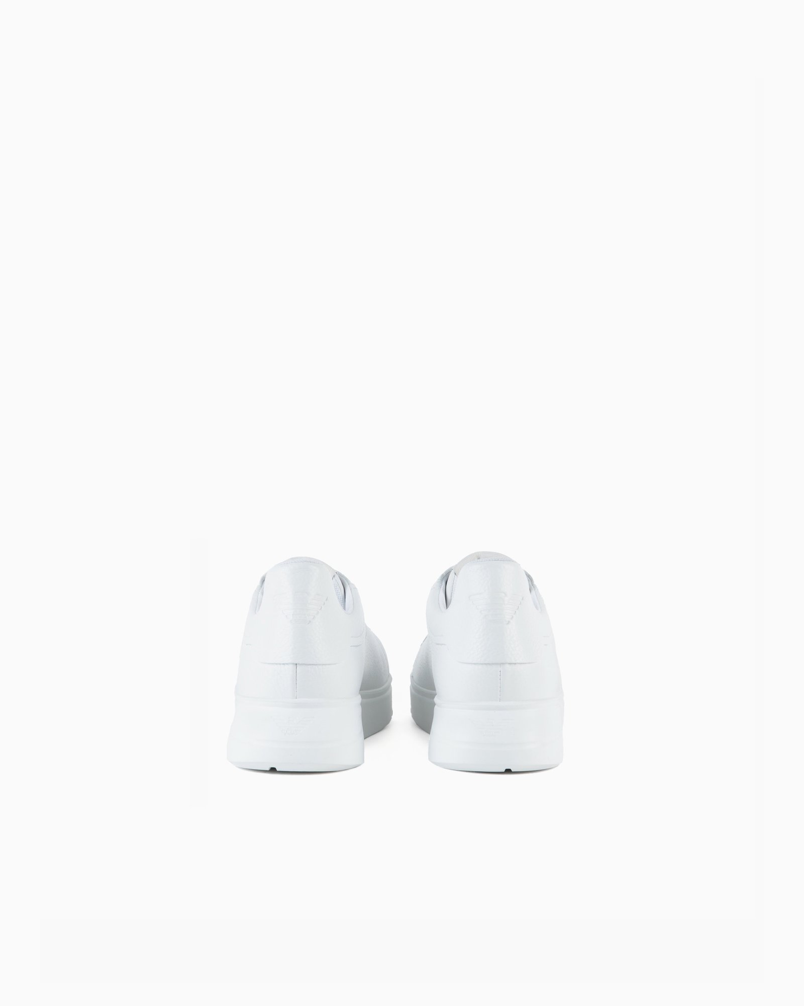 Sneakers sportive uomo in pelle bianca Emporio Armani