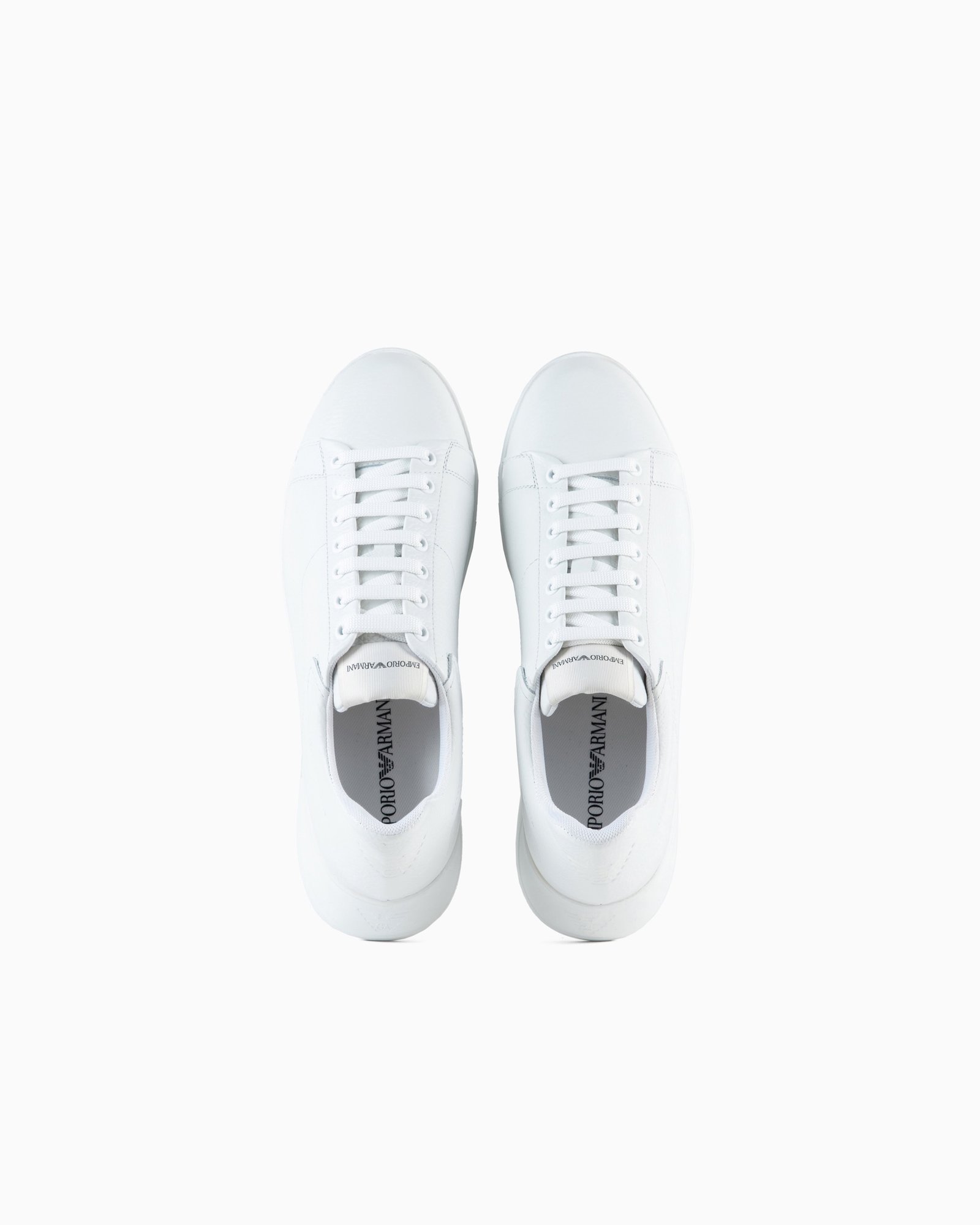 Sneakers sportive uomo in pelle bianca Emporio Armani