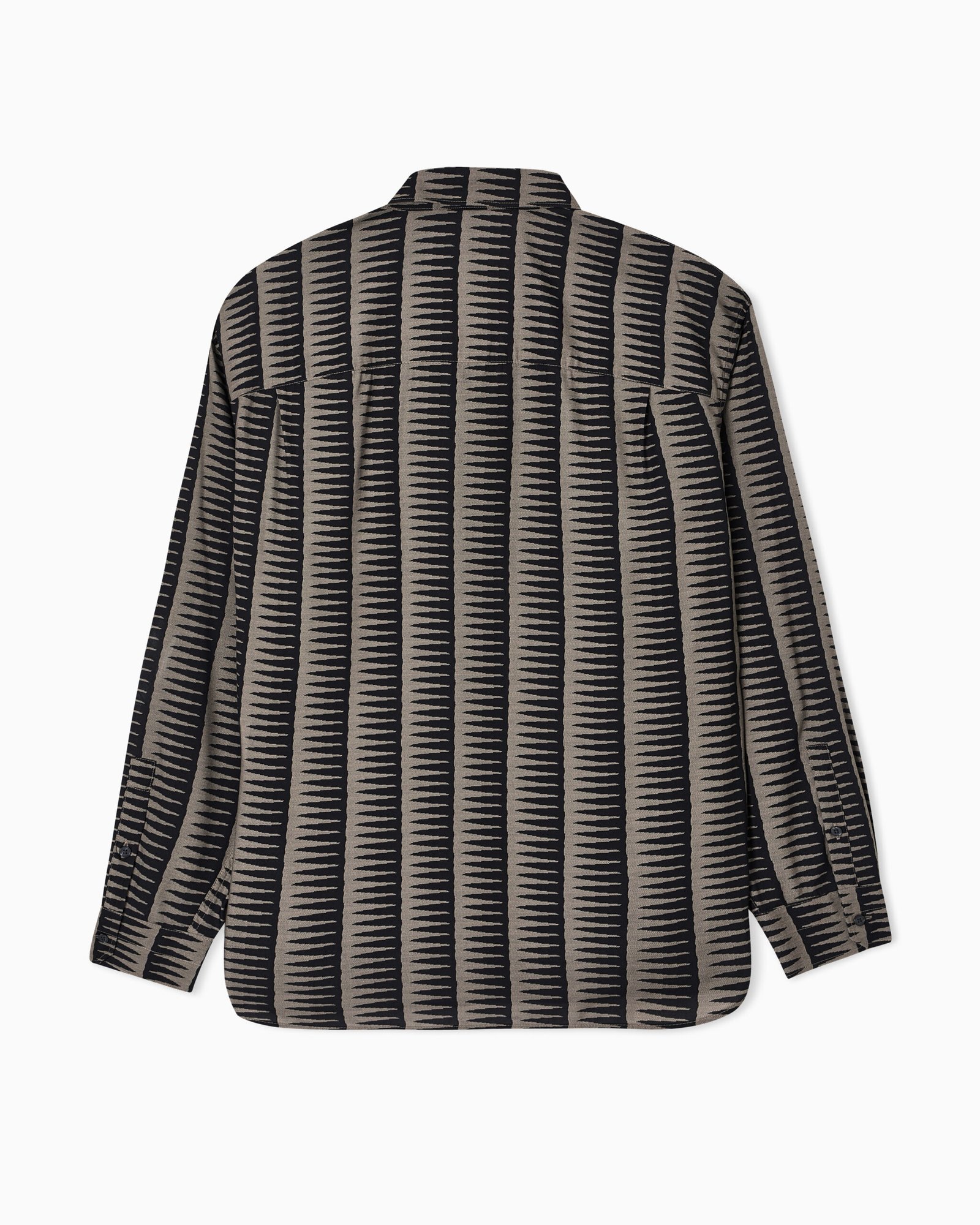 Camicia uomo motivo geometrico grigia e nera Emporio Armani