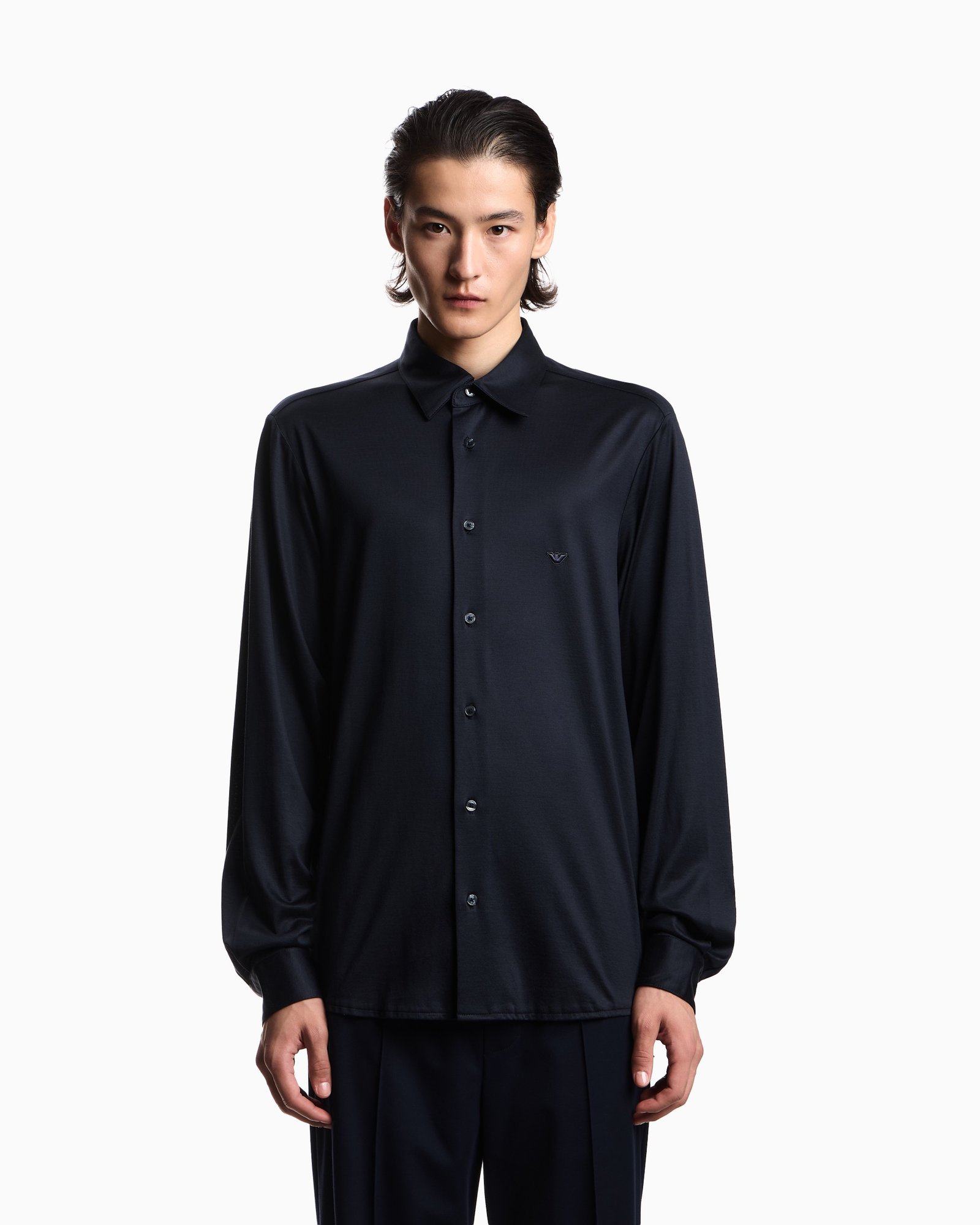 Camicia uomo blu scura Emporio Armani