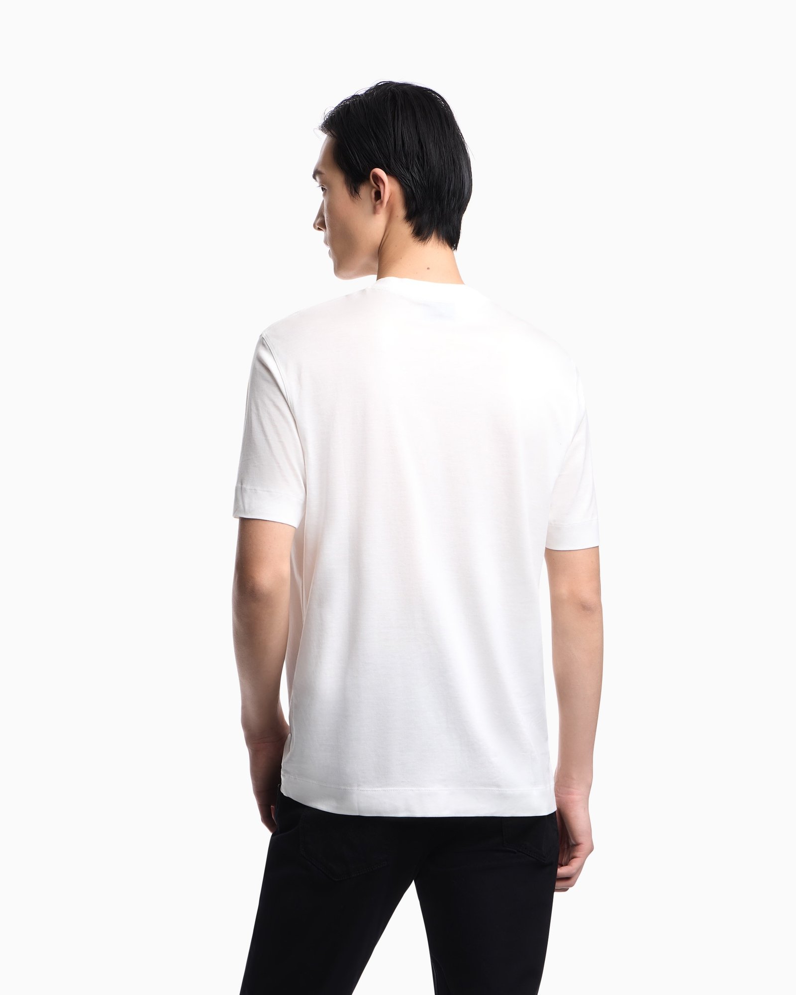T-shirt basica uomo con stampa Emporio Armani Established