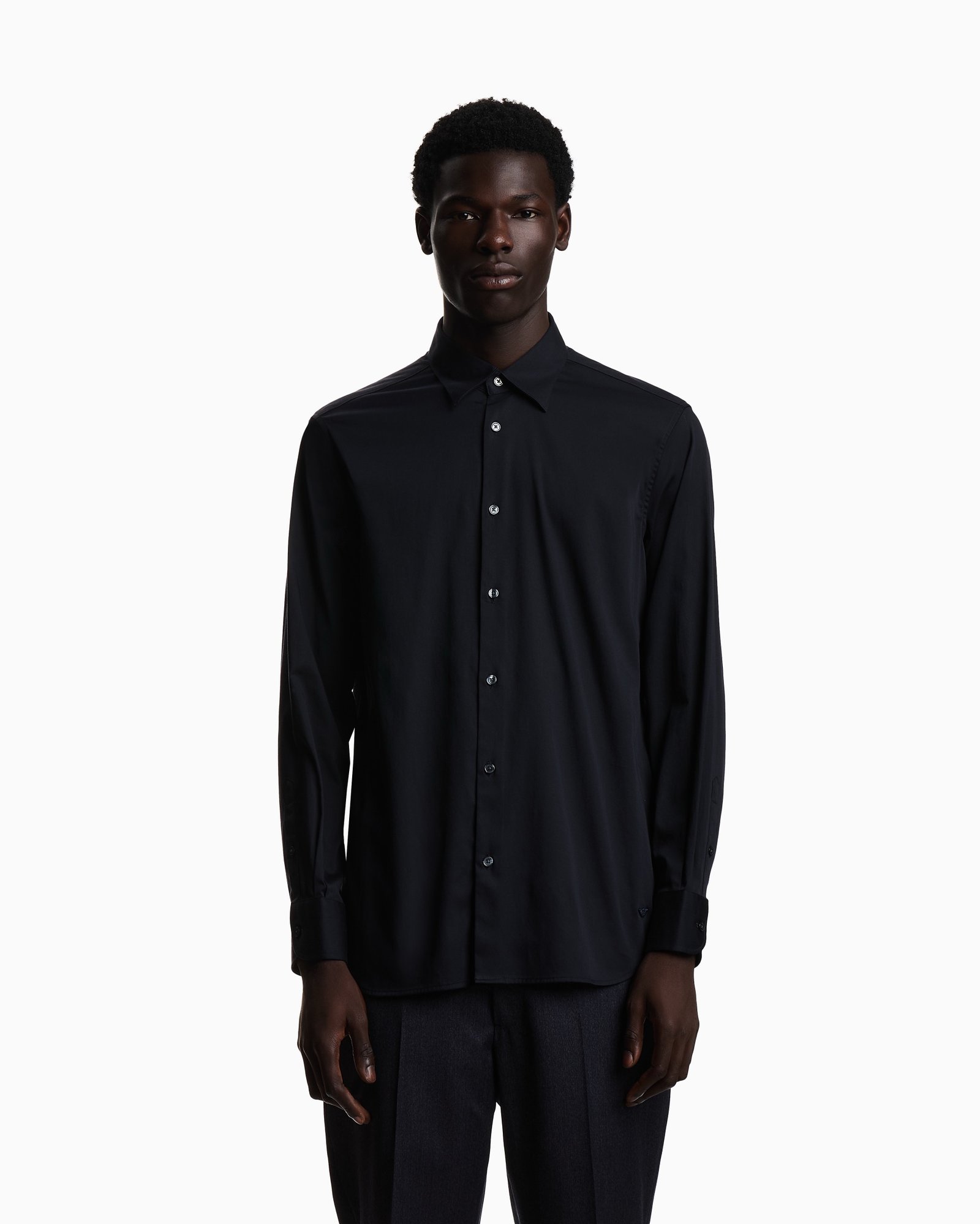 Camicia uomo regular fit in cotone Emporio Armani