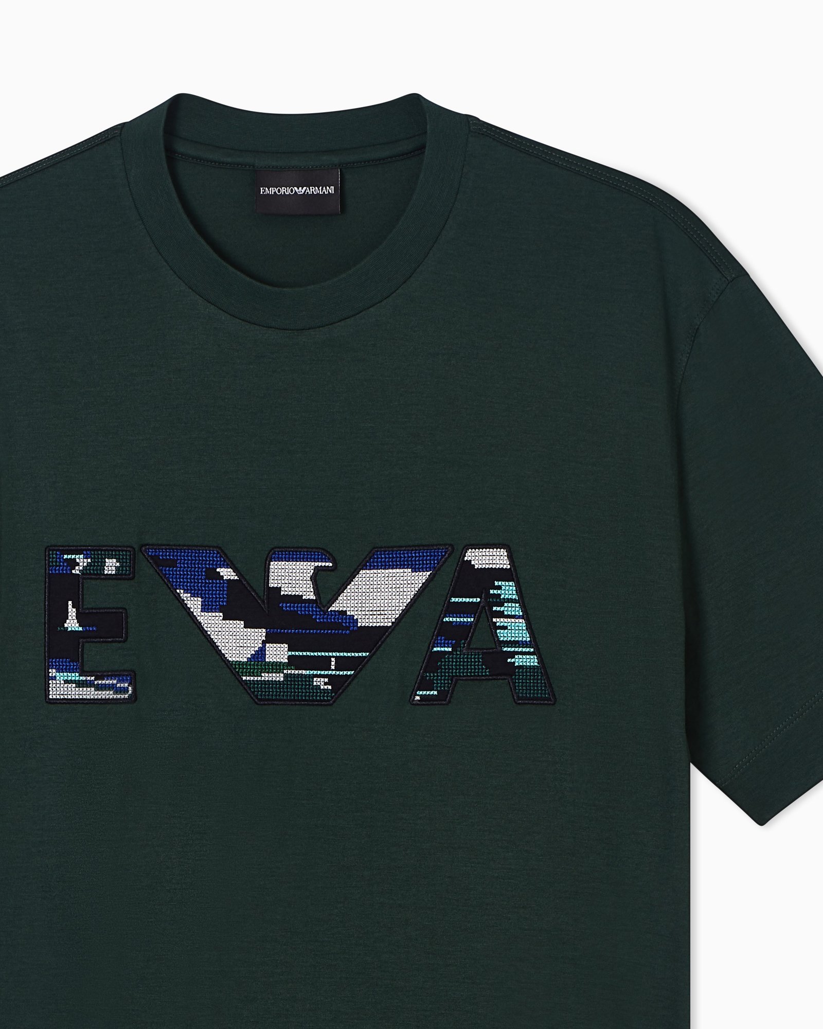 T-shirt uomo con stampa logo Aquila EA Emporio Armani