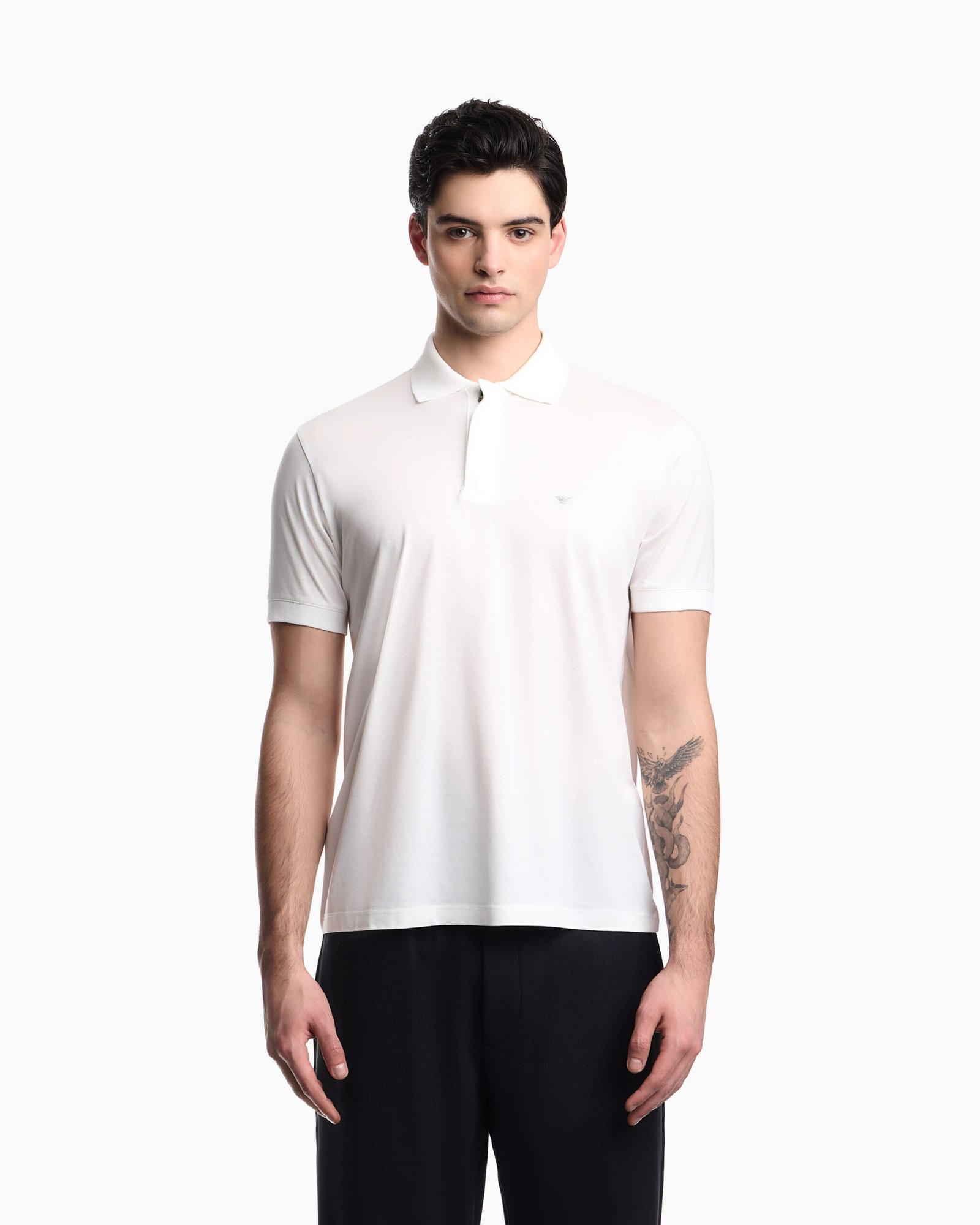 Polo uomo con logo Aquila EA Emporio Armani