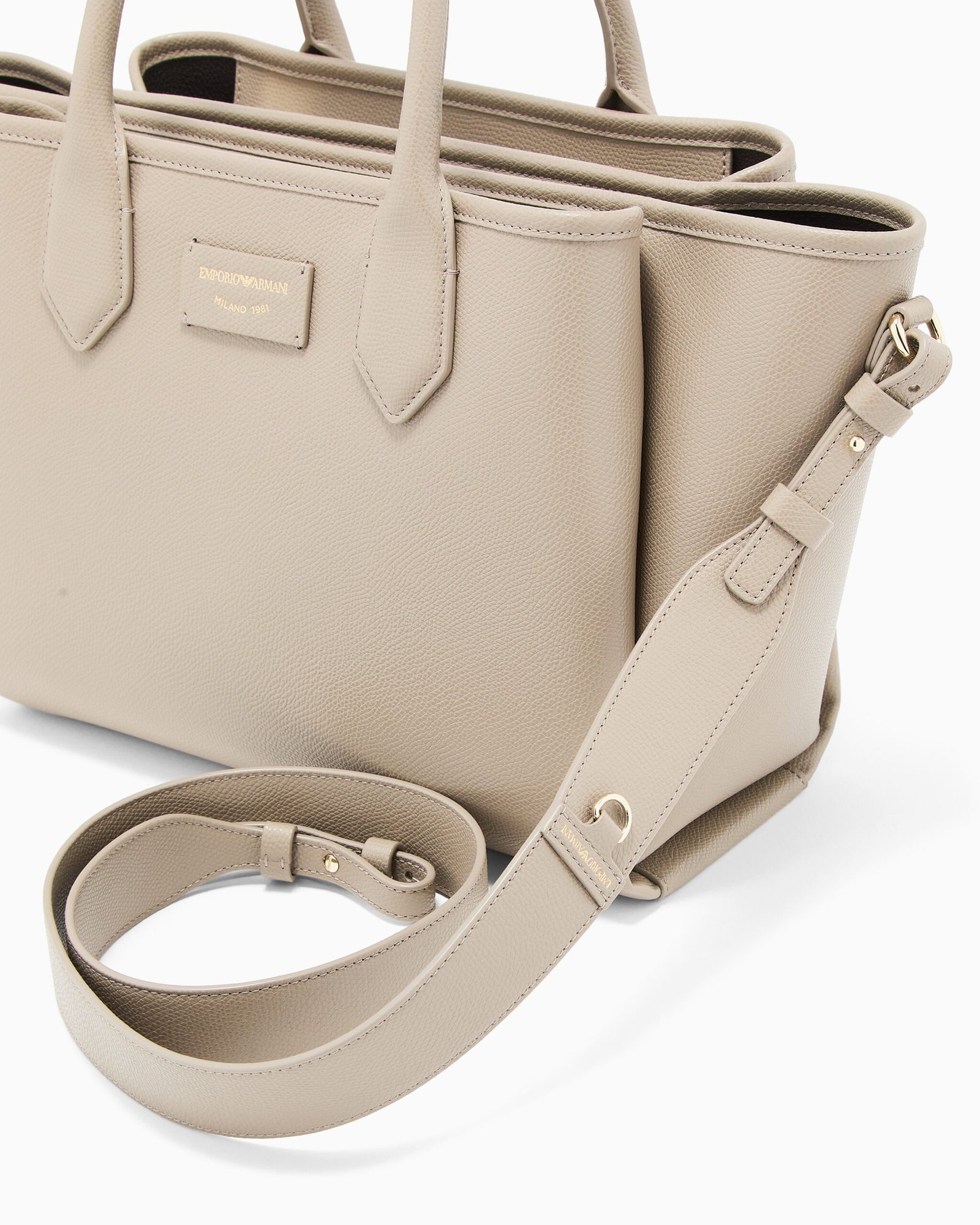 Shopping bag donna beige tortora Emporio Armani