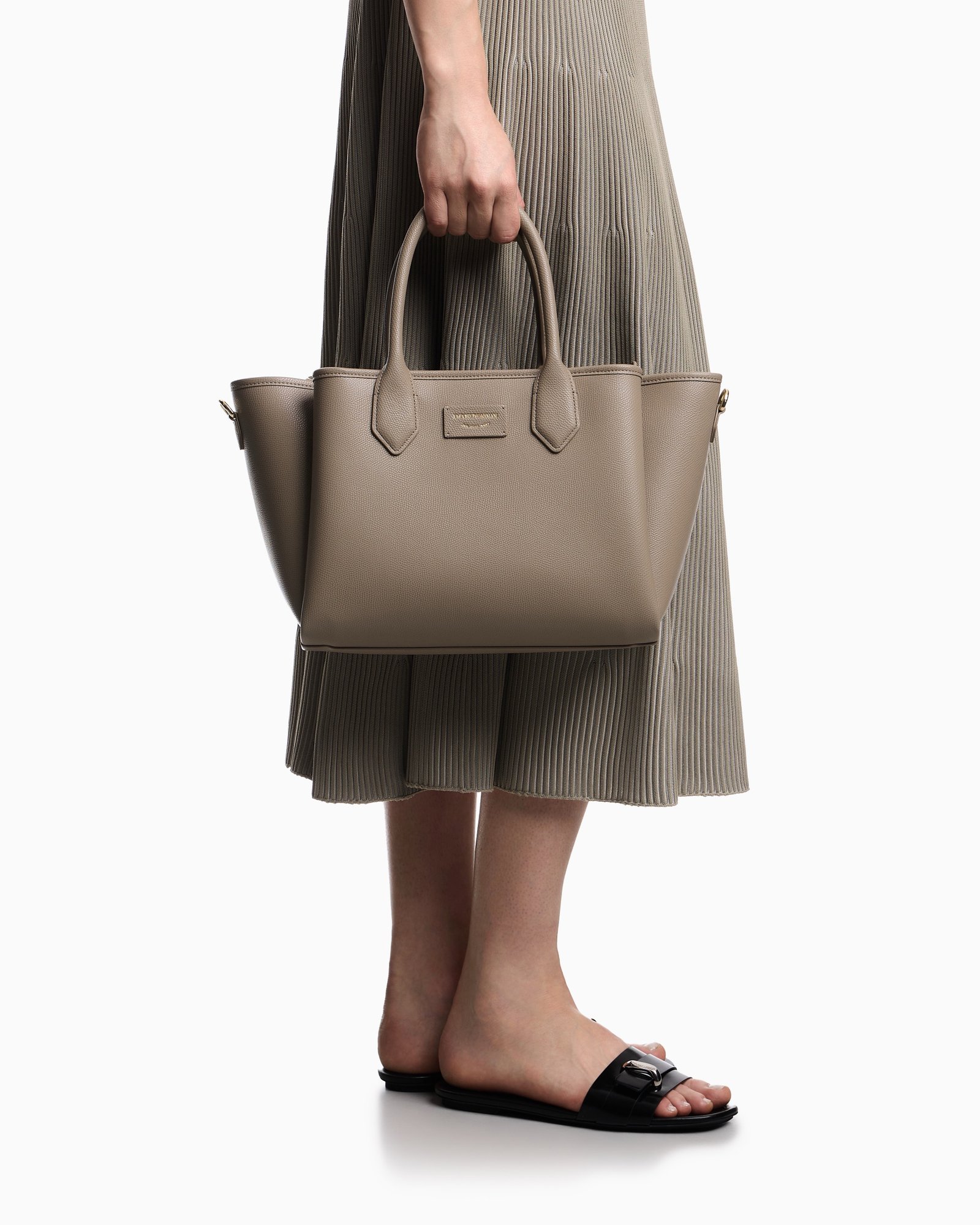 Shopping bag donna beige tortora Emporio Armani