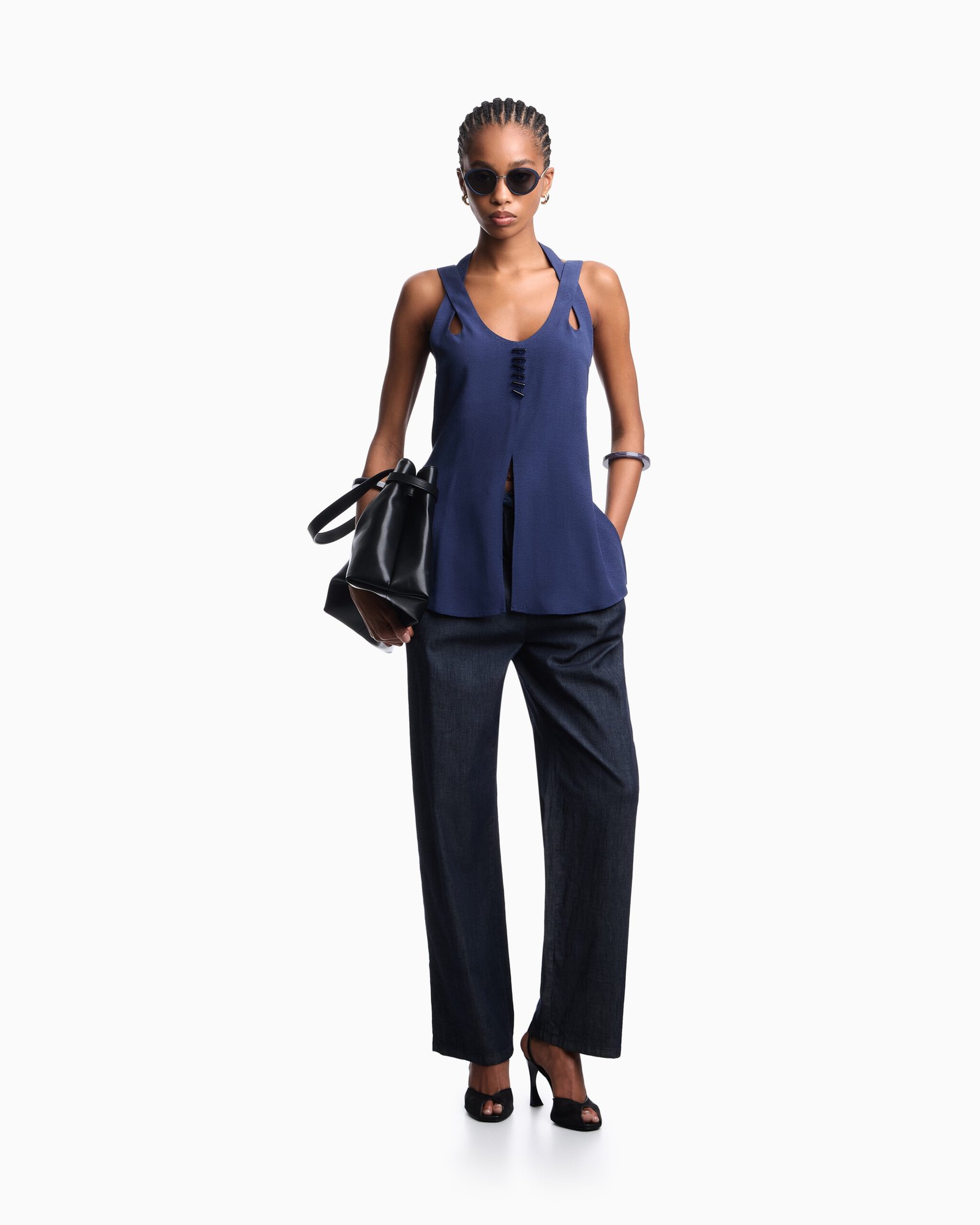 Top donna blu Emporio Armani