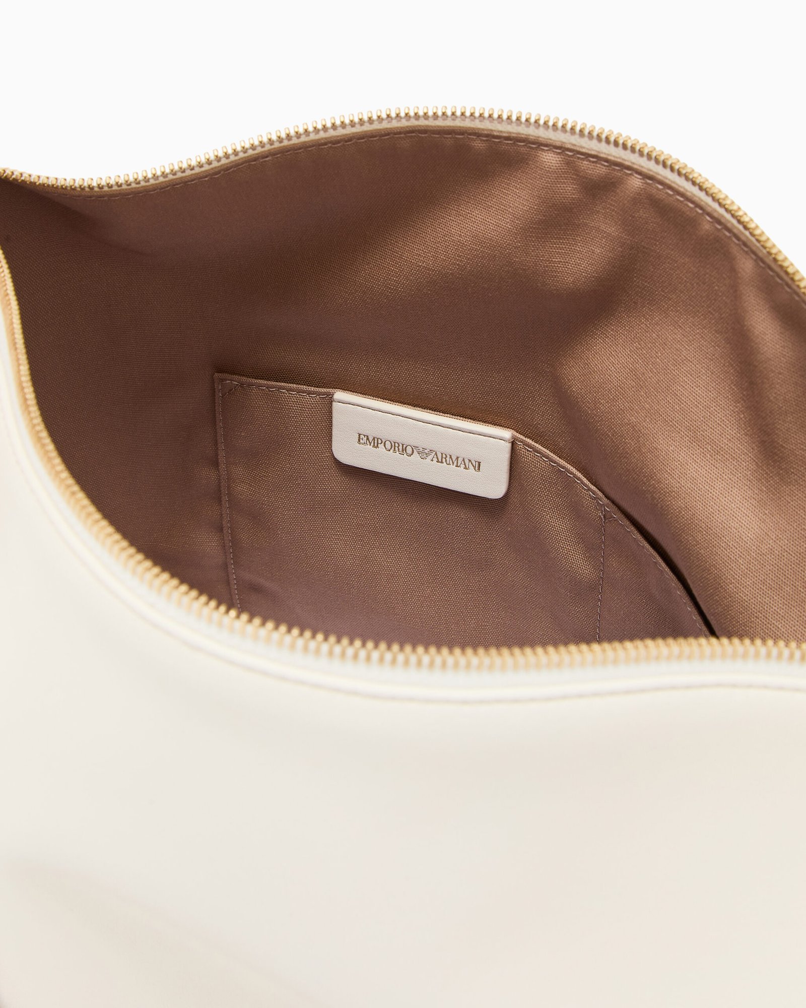 Borsa donna a spalla in pelle bianca Emporio Armani