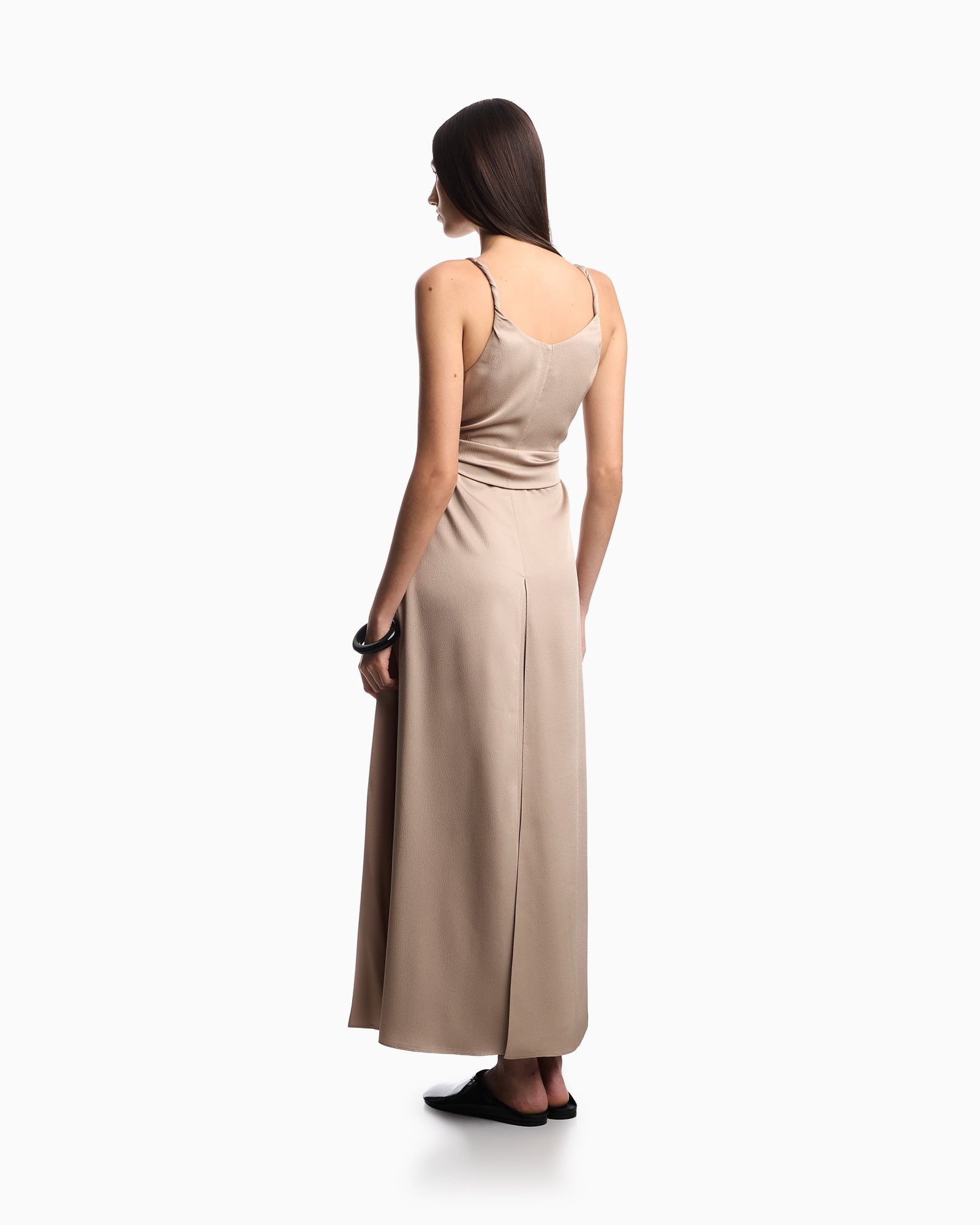 Abito donna lungo con bretelle fiocco Emporio Armani