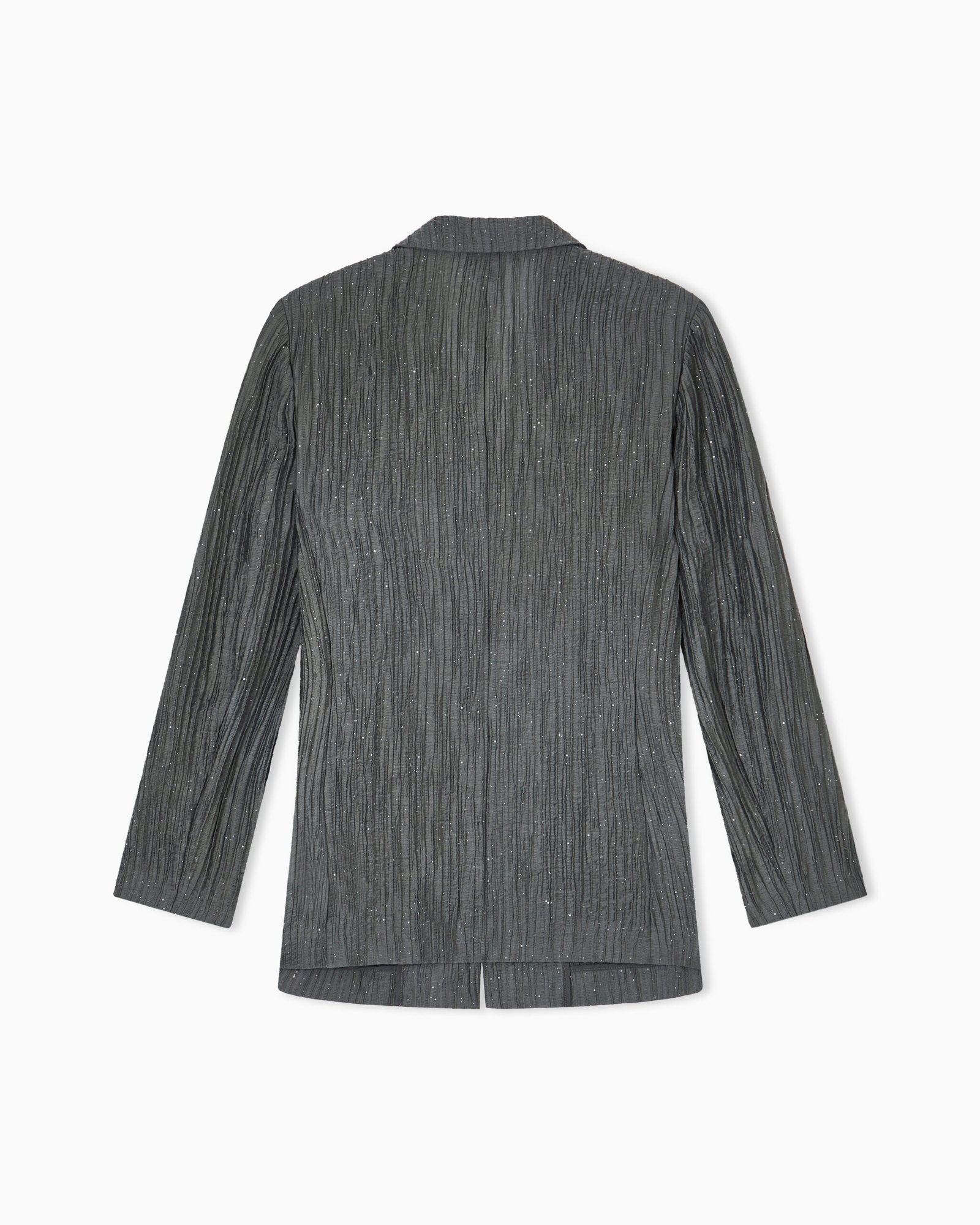Blazer donna grigio effetto stropicciato Emporio Armani