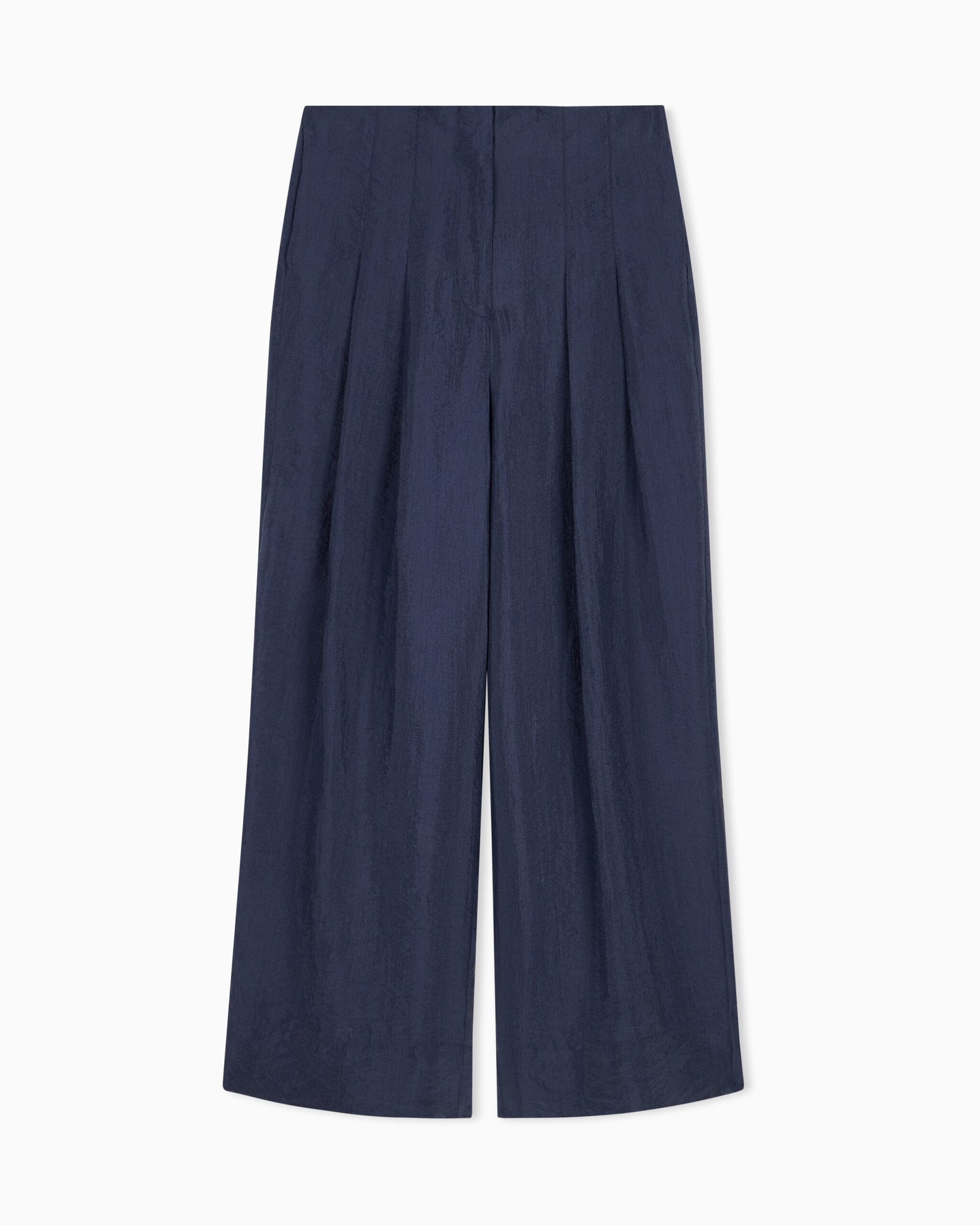 Pantalone lyocell donna Emporio Armani blu fronte