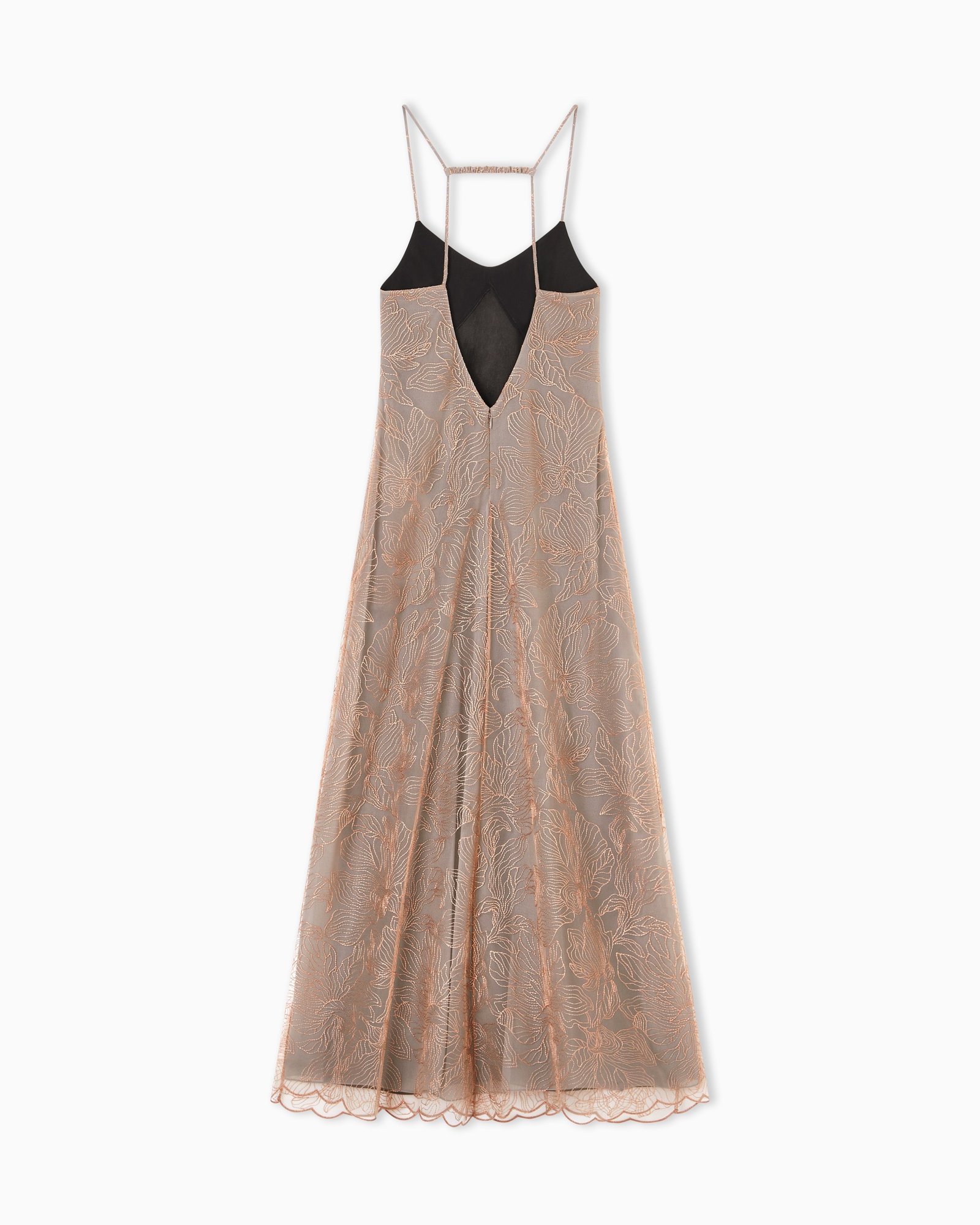 Abito longuette in tulle ricamato Emporio Armani