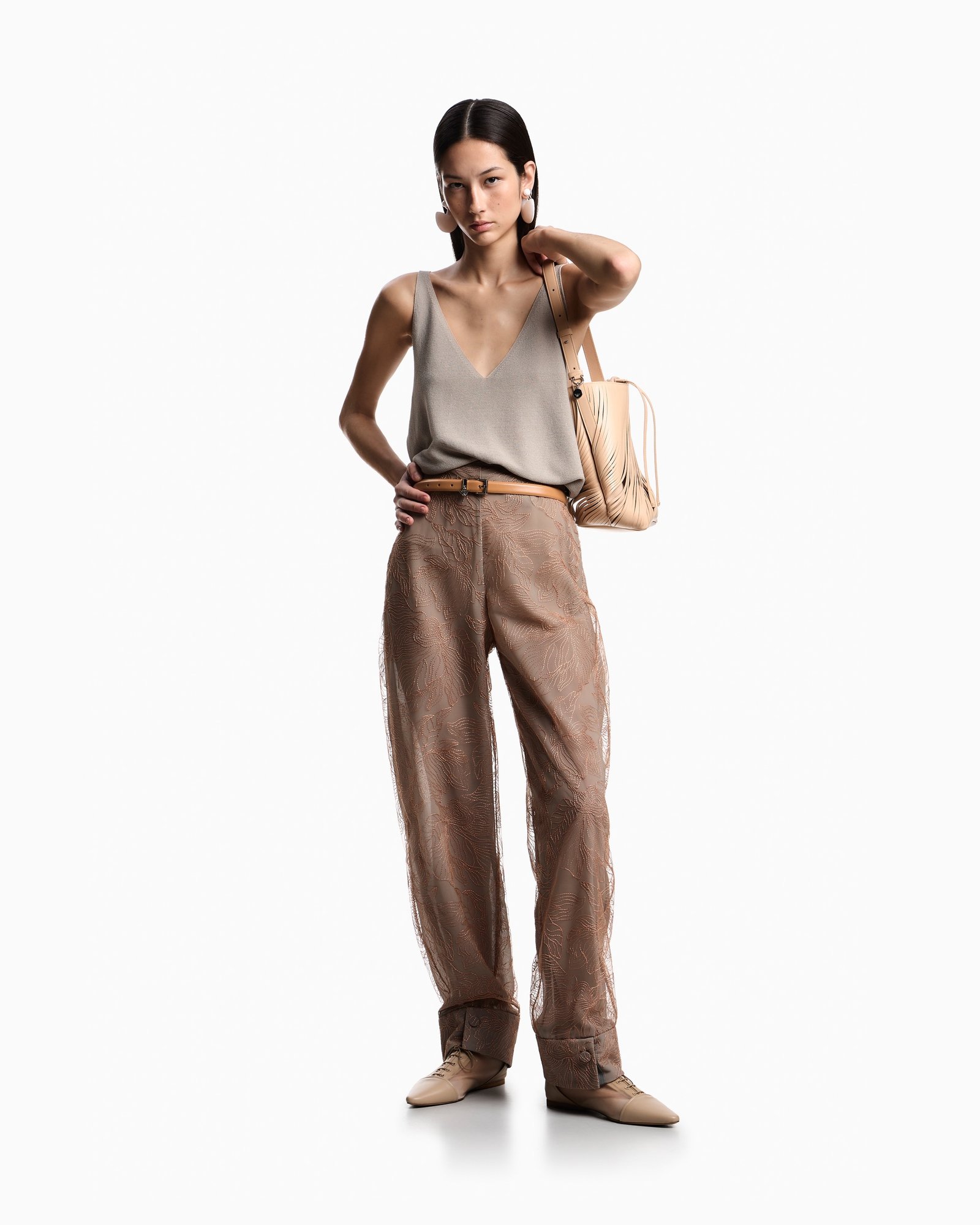 Pantalone donna con ricamo Emporio Armani