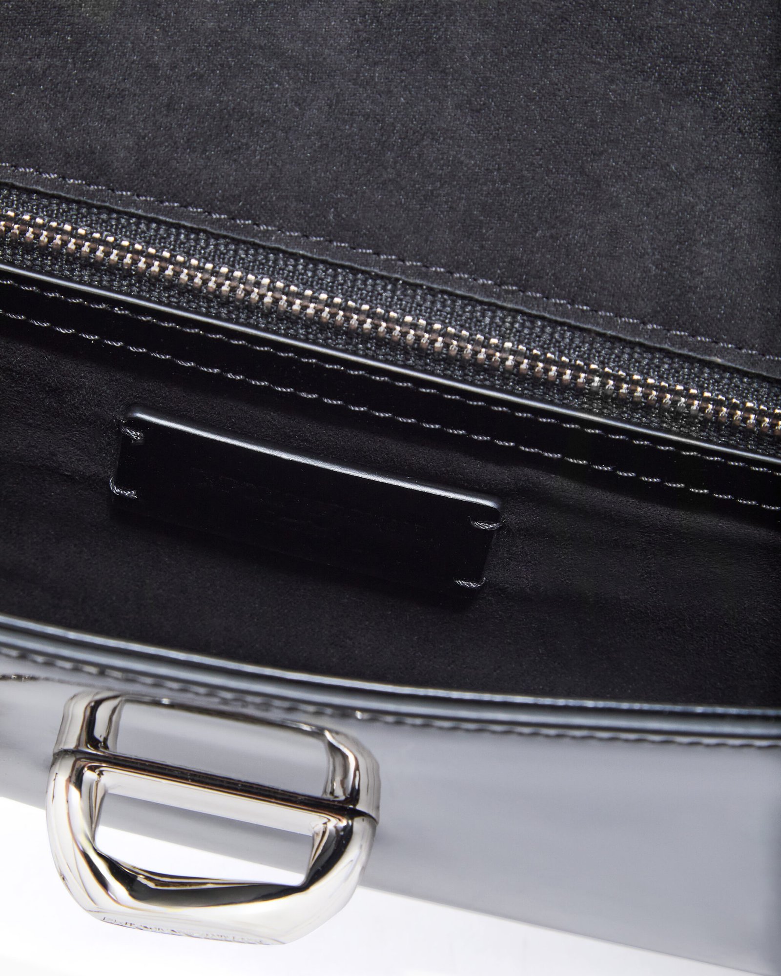Minibag donna in pelle nera lucida Emporio Armani