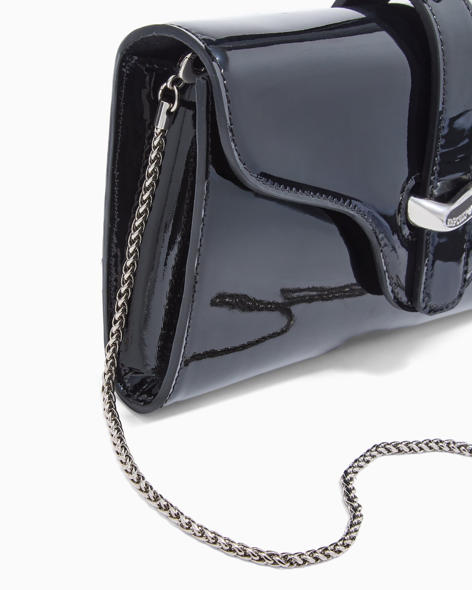Minibag donna in pelle nera lucida Emporio Armani