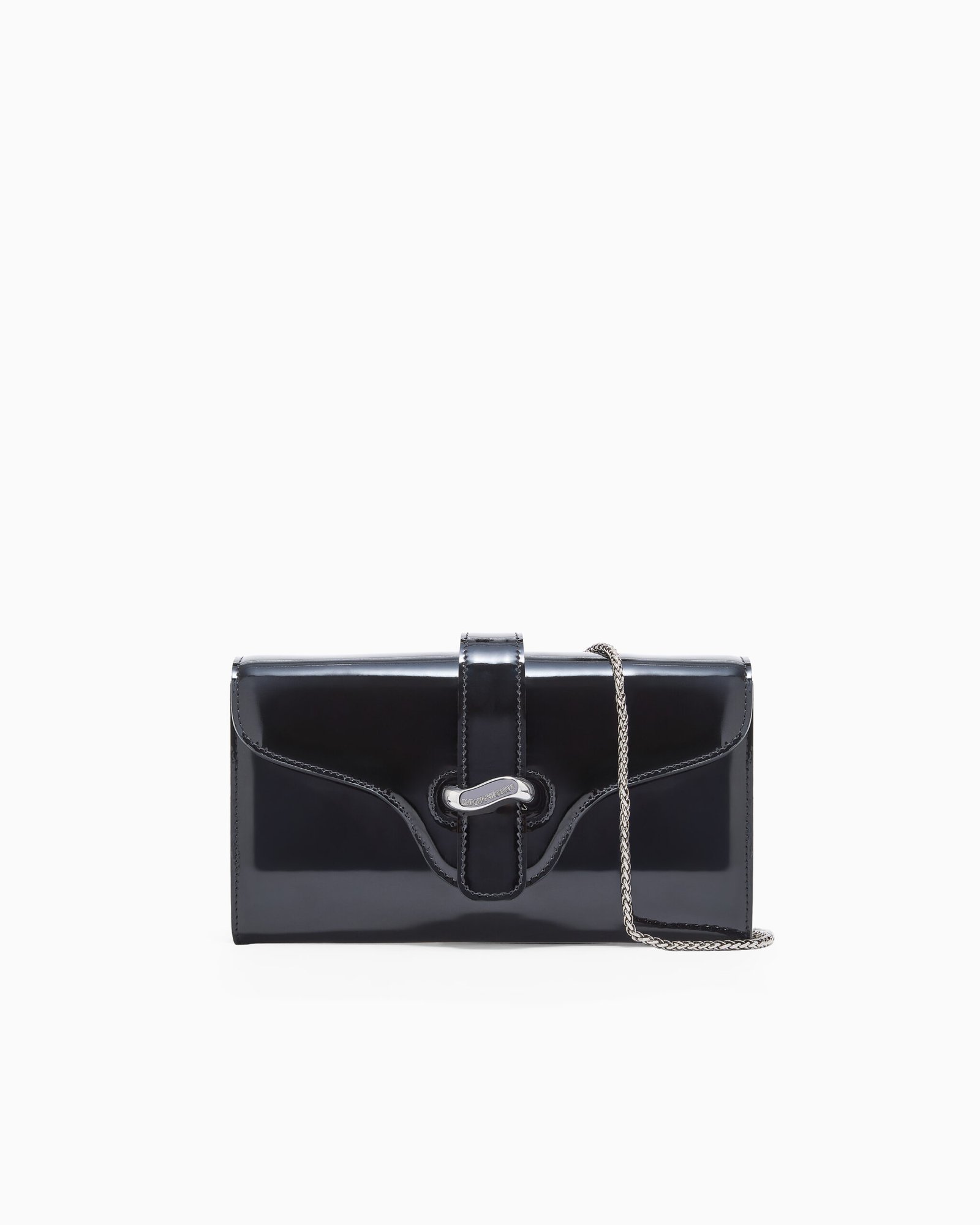 Minibag donna in pelle nera lucida Emporio Armani