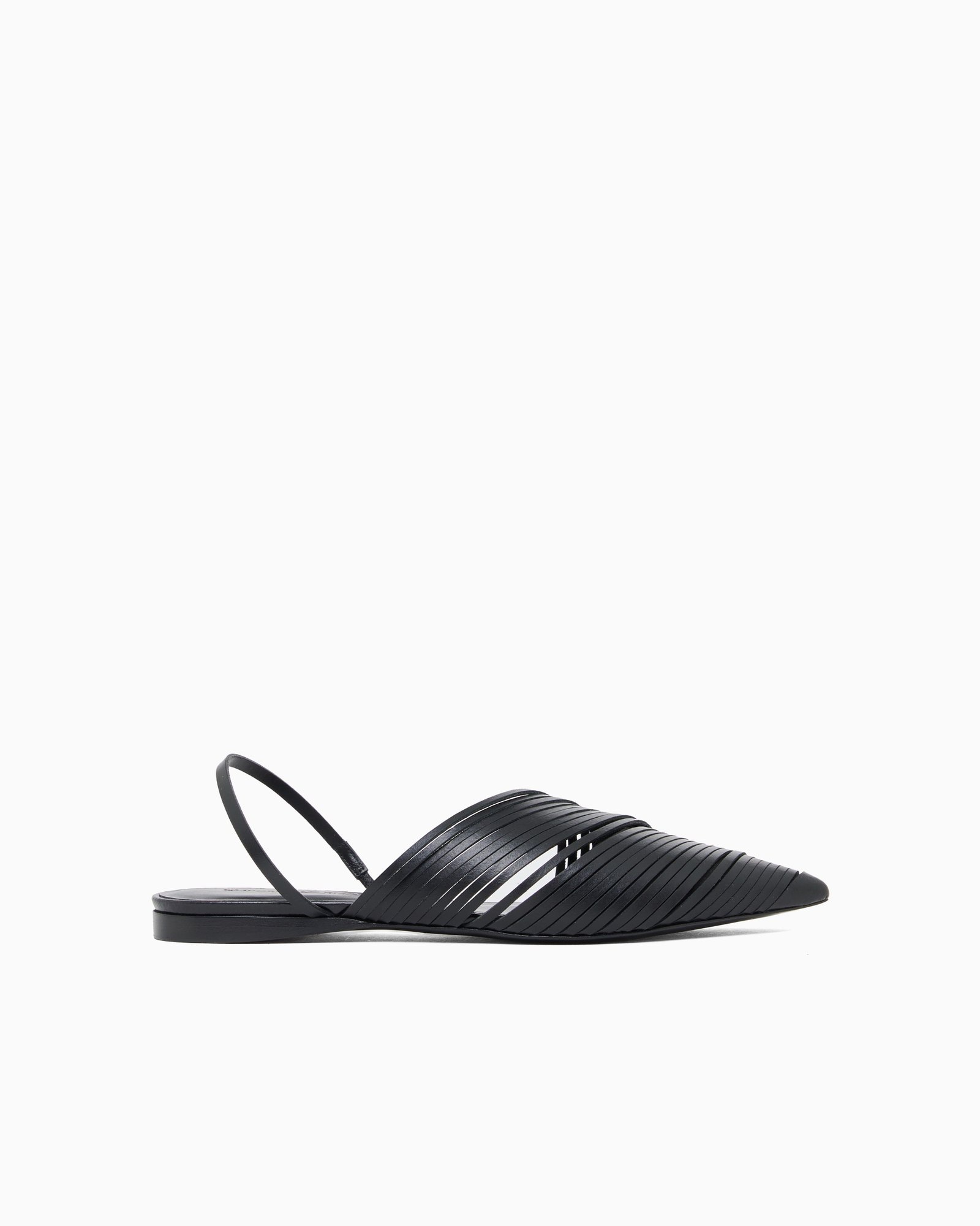 Sabot donna in pelle nera Emporio Armani