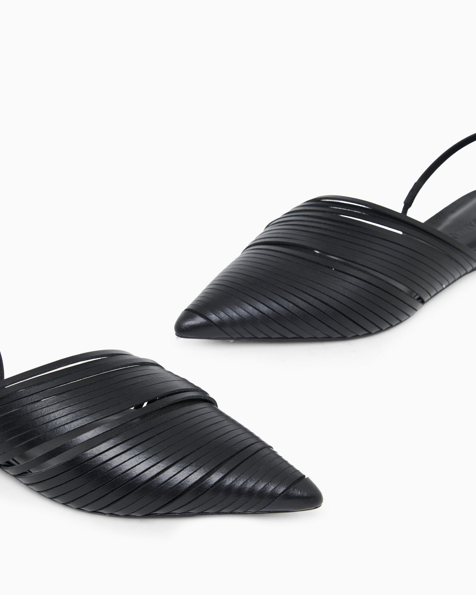 Sabot donna in pelle nera Emporio Armani