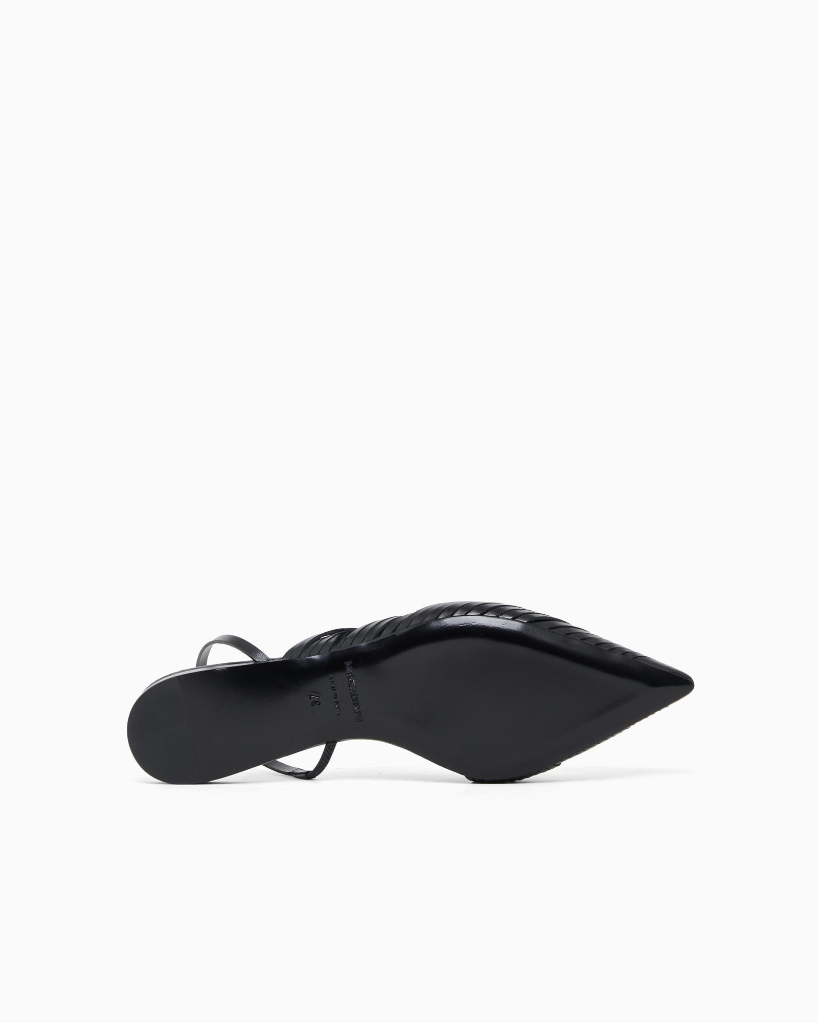 Sabot donna in pelle nera Emporio Armani