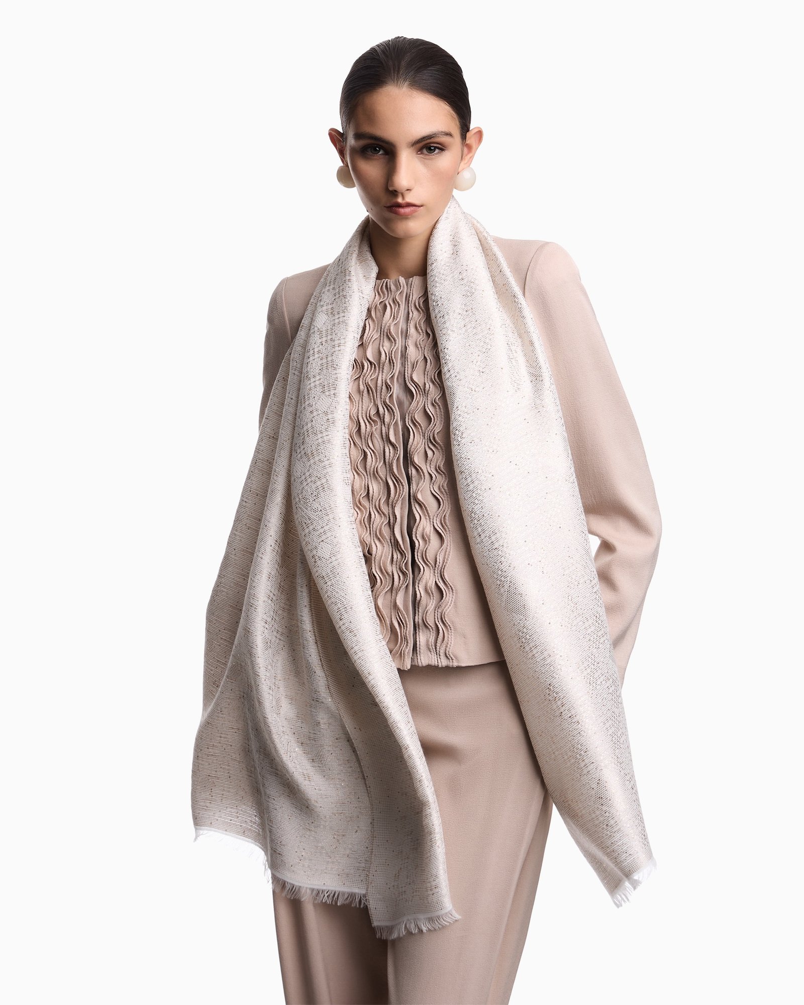 Stola donna beige Emporio Armani